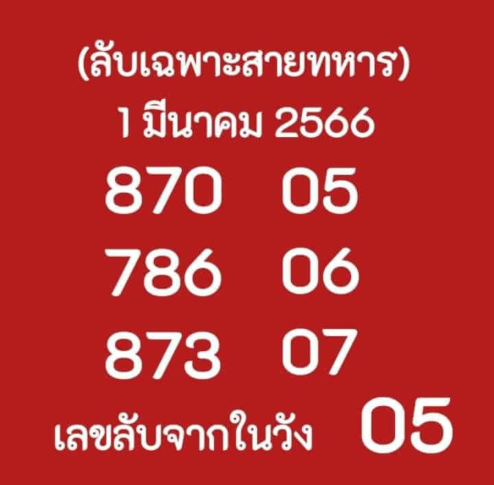 เลขลับเฉพาะสายทหาร